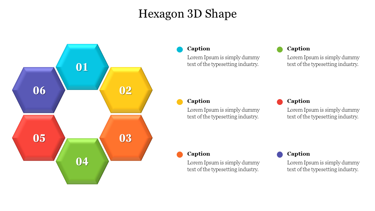 hexagon 3d shape